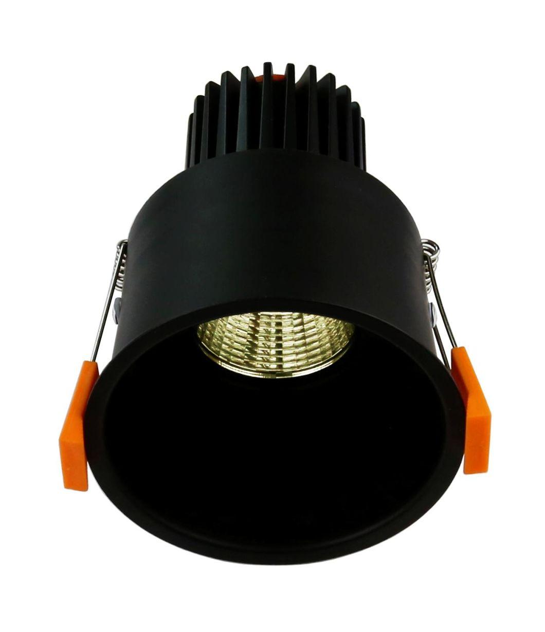 IP20 Black Recessed Adjustable GU10/MR16 LED Downlight Trim Housing