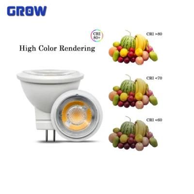 LED Lamp 3W COB MR11 Gu4 Plastic+Aluminum 12V LED Spotlight for Indoor Lighting