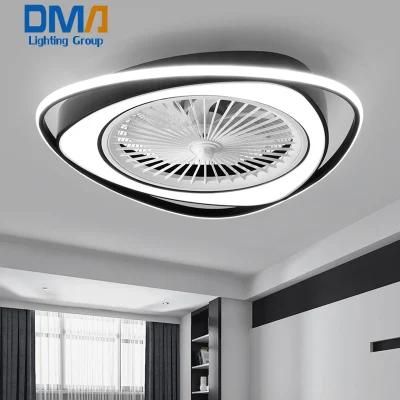 Modern Lamp Bladeless with Fan Blade LED False Dimmable Surface Mounted Ceiling Night Light Fans