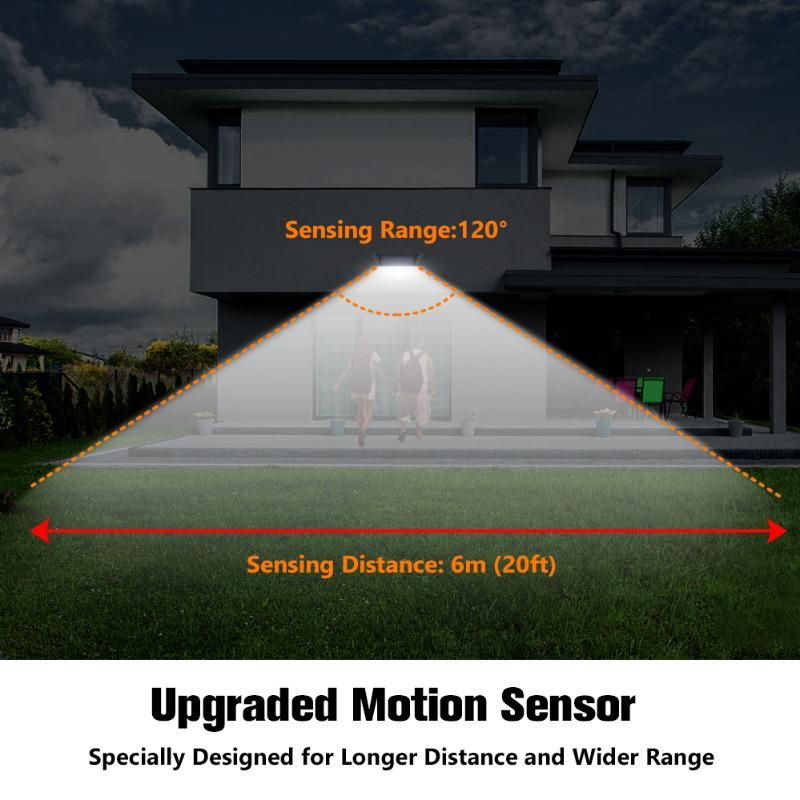Outdoor Waterproof Garden Super Bright Energy Saving Light LED Solar Power Lamp PIR Motion Sensor Lamp Metal Solar Wall Light