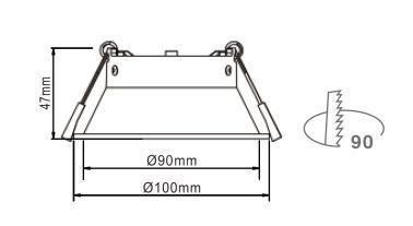 White Adjustable IP20 Recessed LED Downlight Trim Housing for Spot GU10 MR16