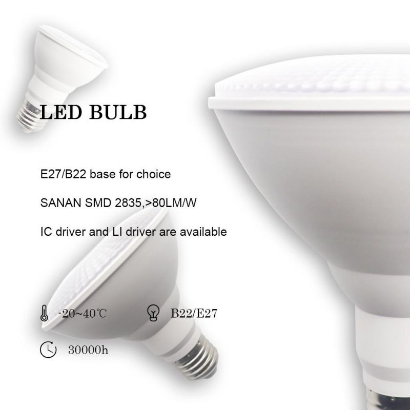 China Factory LED PAR Bulb IP54 IP20 PAR30 PAR38 10W 20W LED Lamp Light for Indoor Decoration