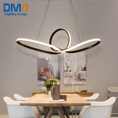 Modern Nordic Flower Design Hanging Dimmable Aluminum Chandelier Acrylic LED Pendant Lamp