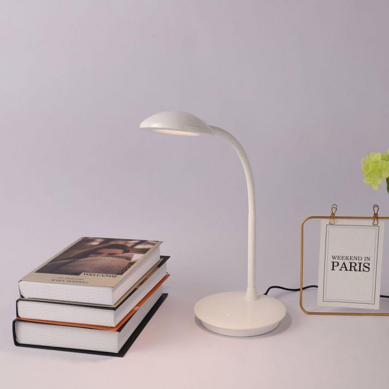 China Manufacture Best Sales Amazon Aluminum Dimmable Reading Lamps LED SMD Chip White Table Lamp for Hotel/Bedroom
