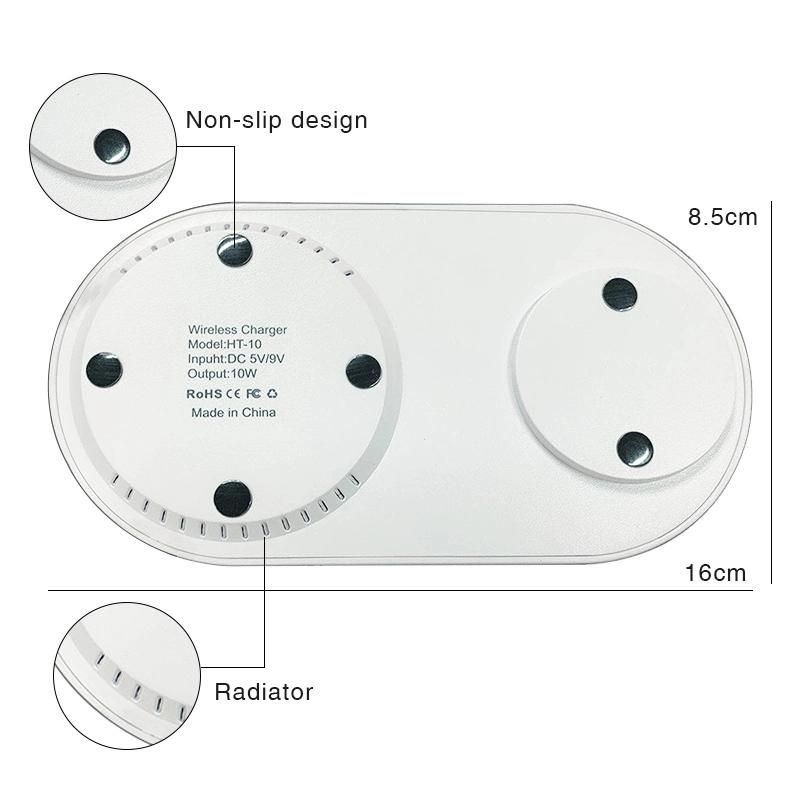 Dimmable Folding Reading Night Light Wireless Charger Rechargeable LED Desk Lamp