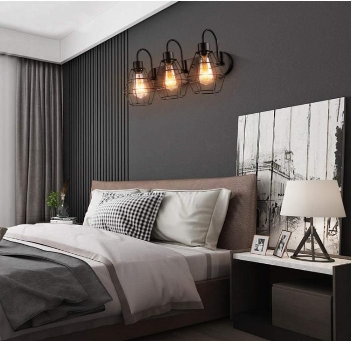 Amazon Ebay Aliexpress American Retro Industrial Headlight Bedroom Bedside Wrought Iron Wall Lamp