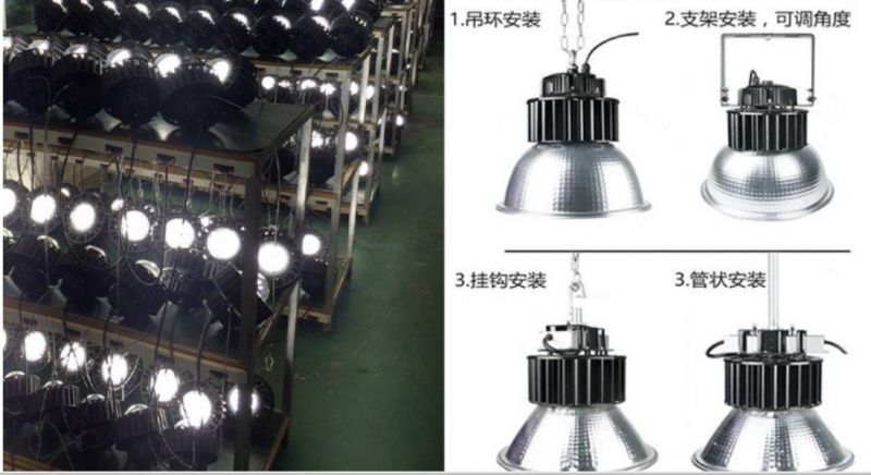 China Manufacture of LED High Bay Lgiht 60W to 200W IP65 Ik10 190lm/W Motion Sensor for Warehouse Light, Factory Light, Shipyard Light Bhb-A1-A01-200A