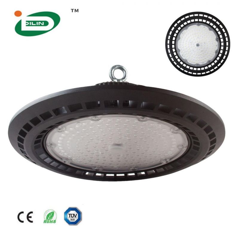 Industrial 200W LED Lighting Ceiling Suspended UFO High Bay Light for Warehouse Stadium Lighting IP20 IP65 Option