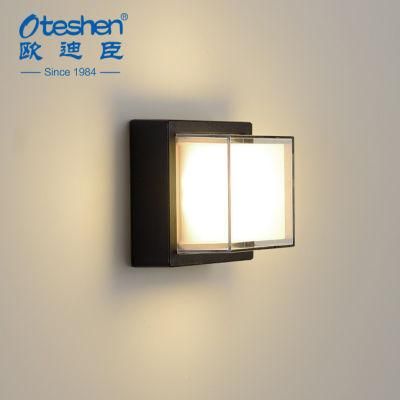 Modern PC IP65 Waterproof Outdoor Garden Wall Lamp 12W Square Surface Wall Mounted LED Wall Light