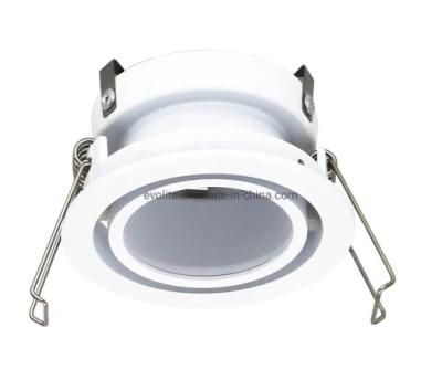 Accessories White Black Gold Single Two Ring Embedded Down Light Fixture Fitting MR16 GU10 Metal Housing Ra9