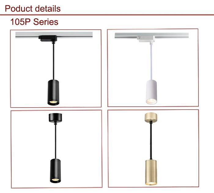 TUV High Quality Single Head Bulb Fixture Surface Mounted Commercial Pendant LED Track Lighting