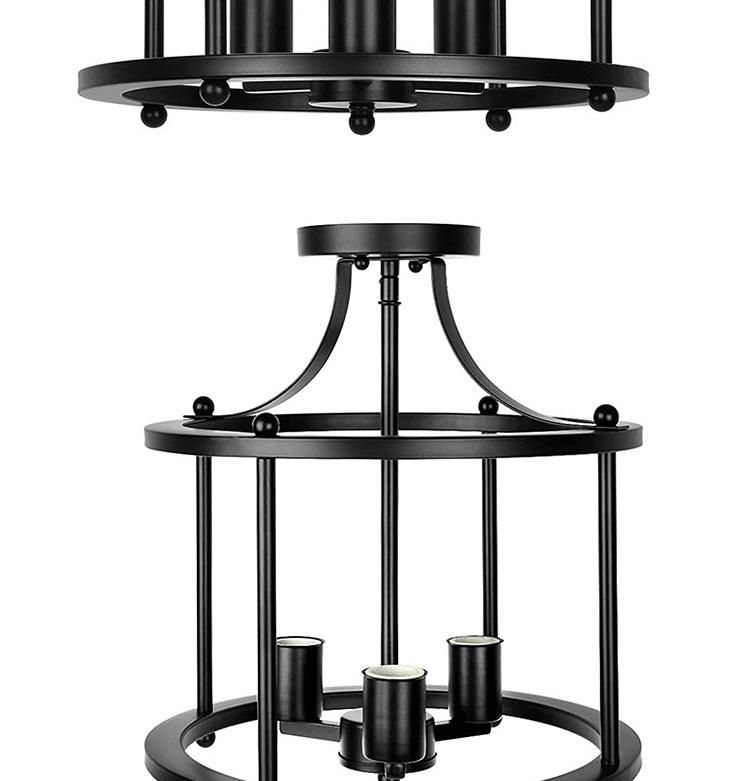 American Style Ceiling Lamp Retro Industrial Style Wrought Iron Dining Room Bedroom Ceiling Lamp