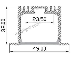 Linear Aluminum LED Profile (49*32mm)