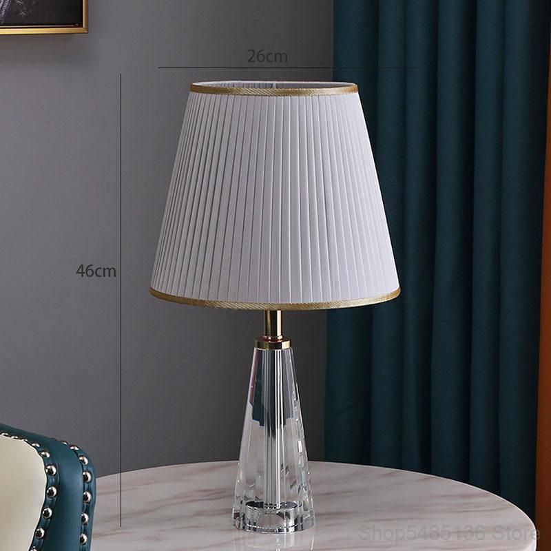 Modern Crystal Table Lamp LED Bedroom Bedside Table Light (WH-MTB-139)