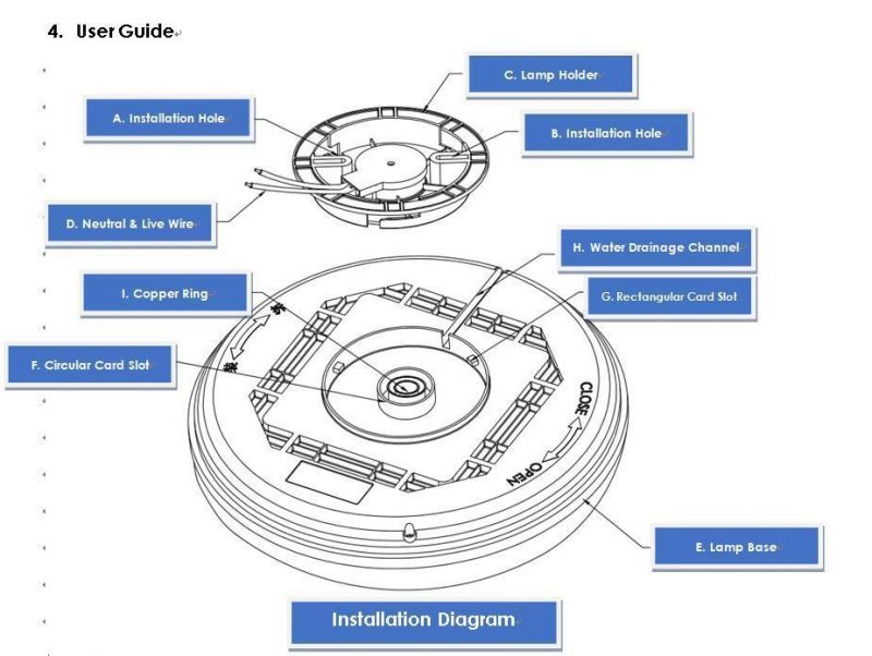 20W 30W LED Ceiling Light Lamp