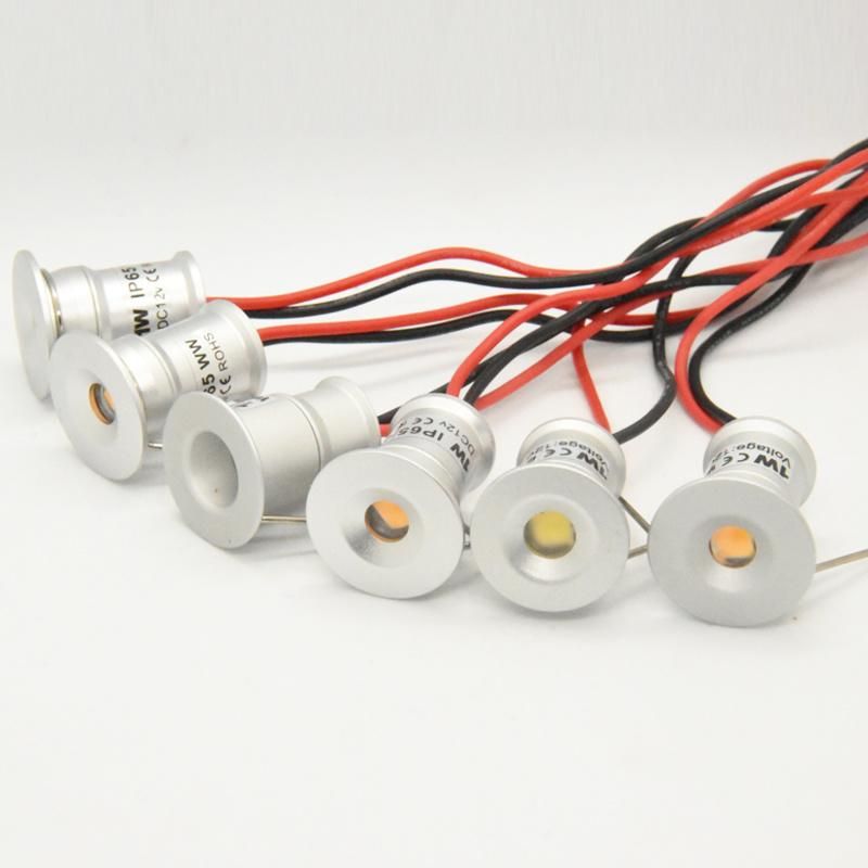 1W 12V Mini LED Spotlight for Cabinet and Stair Light DIY Lighting Fixture