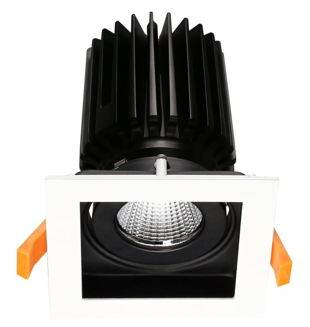 White-Black Square Round Fitting COB Aluminum LED Downlight Module