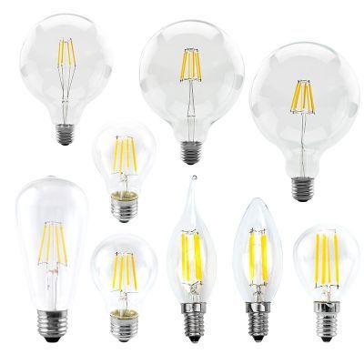 LED Candle Bulb C35 G45 St64 Vintage Lamp E14 LED E27 A60 G95 G125 220V LED Globe 2W 4W 6W 8W Filament Edison LED Light Bulbs