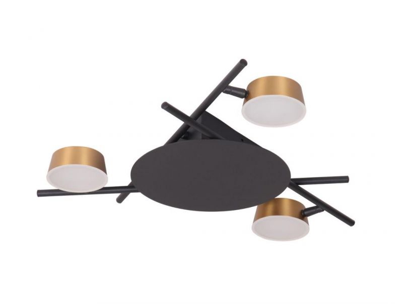 Masivel Factory Modern Style Lights Decoration Linear Black and Brass Metal Ceiling Lamp