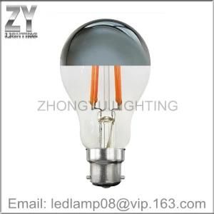 GLS A60 B22 Silver Mirror LED Filament Bulb / LED Filament Lamp / LED Light / LED Lighting / Dimmable LED Bulb / Dimmable LED Lamp