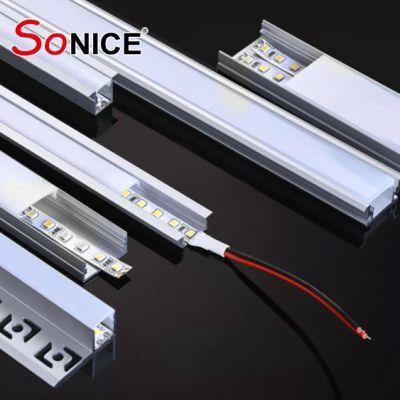 LED Strip Channel LED Plaster Profile Recessed LED Aluminum Profile for Ceiling Wall Profile