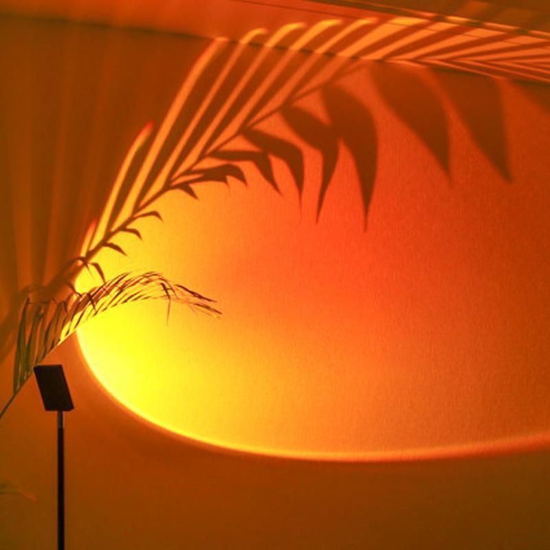 Tik Tok Live Video Floor Sunset Projection Light Photographic Table Rainbow Night Lamp RGB LED Light Sunset Projection Lamp