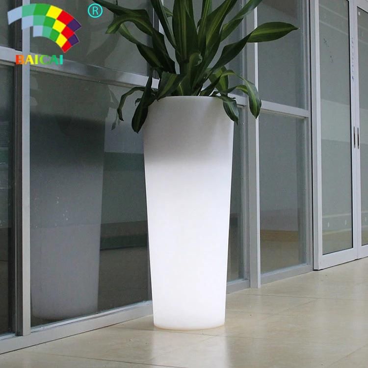 Round LED Flower Pot Garden Flower Pot