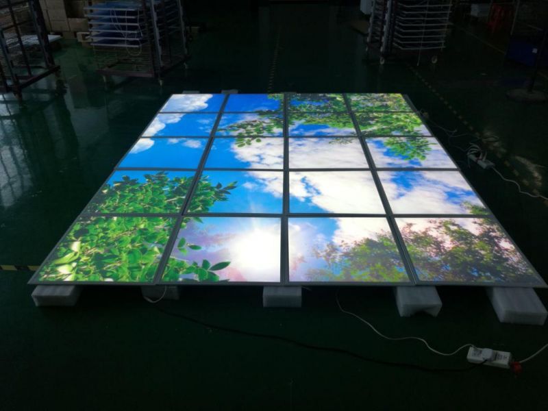 Artifical Skylight Blue Sky Design Decorative LED Ceiling Panel Light 600X600