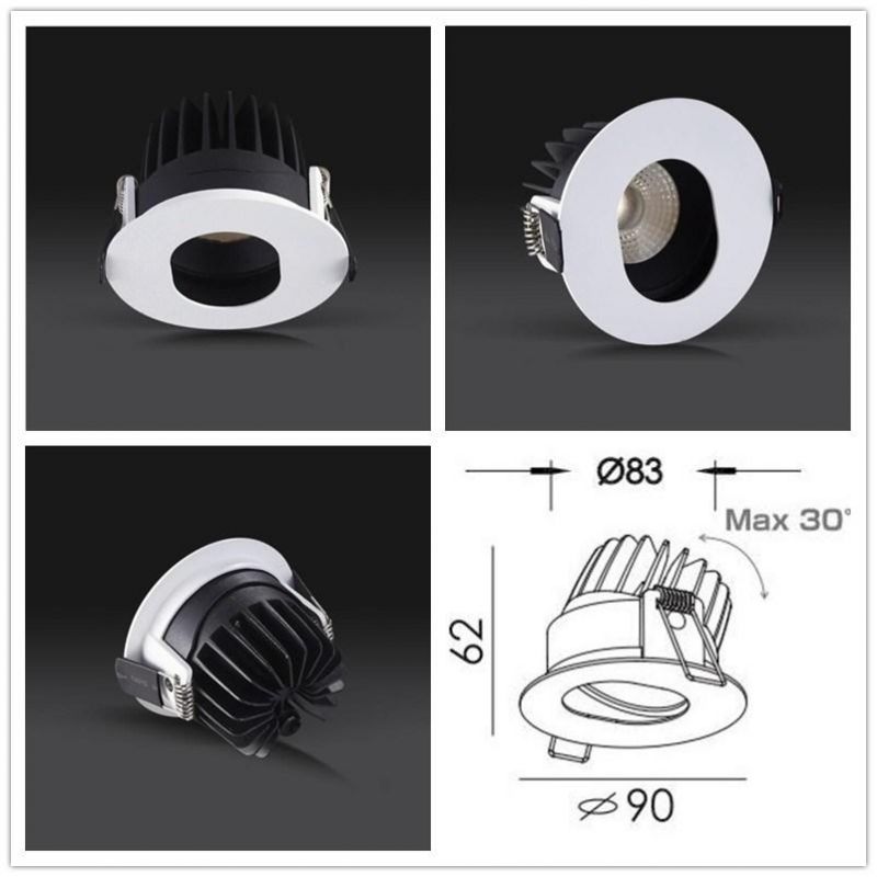 R6254 6W10W 15W COB LED Commercial Lighting LED Spot Light Small Spotlight Round Recessed Downlight Fixture