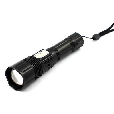 P70 High Power LED Tactical Flashlight Rechargeable Side COB Light