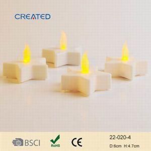 White Star Battery-Powered Flameless LED Tealight Candles (22-020-4)
