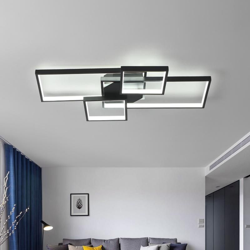 Villa Aluminum Acrylic Modern Lights for Living Room Black Nordic 2021 Lighting Fixtures