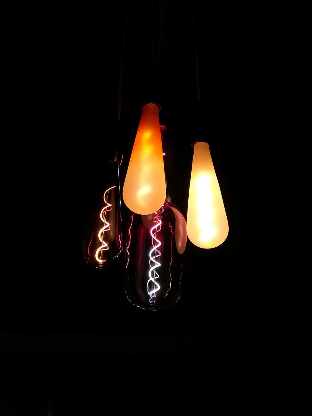Drop-Shaped Gradient Glass Colour Fashion Decorative LED Light Bulb