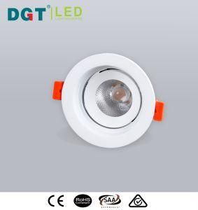 Round 8W LED COB Warm White Adjustable Recessed Spotlight