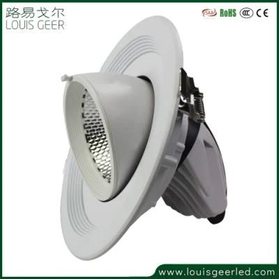New Design 3000K Dimmable 35W COB Gimbal LED Downlight for Project