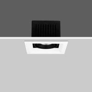 Indoor Lighting Elegant Surface Black Color 7W COB LED Grille Light Downlight 95mm Cut Hole