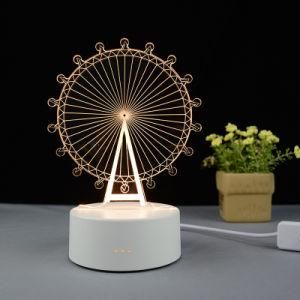 Portable Battery LED Lamp Custom Shape Logo Acrylic Cartoon Table Light Gifts