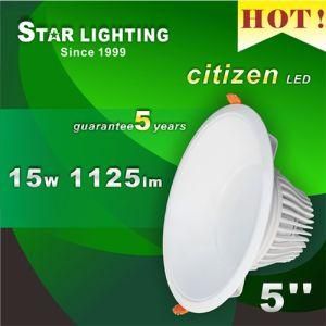 30000hrs Lifetime Ce RoHS 15W Aluminum COB LED Downlight