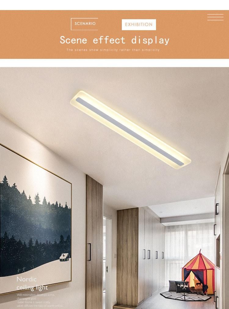 LED Light Modern Minimalist Strip Ceiling Light Ultra-Thin Balcony Wall Light Bedroom Wall Light