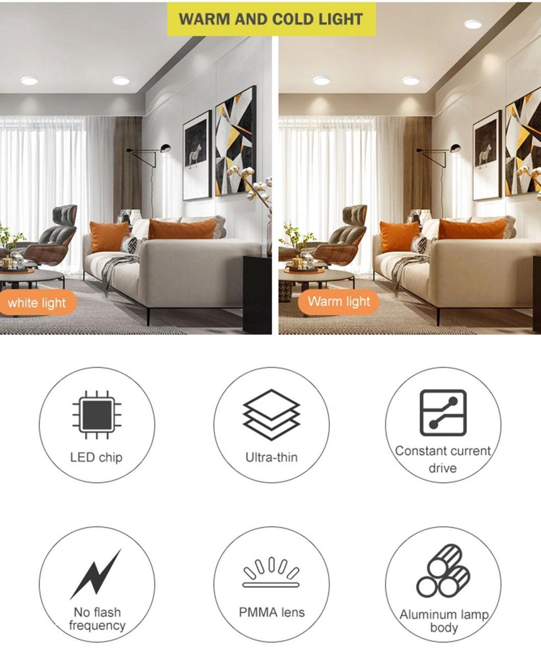 No Flickering for Hotel Office Retail Store Square Indoor LED Panel Light