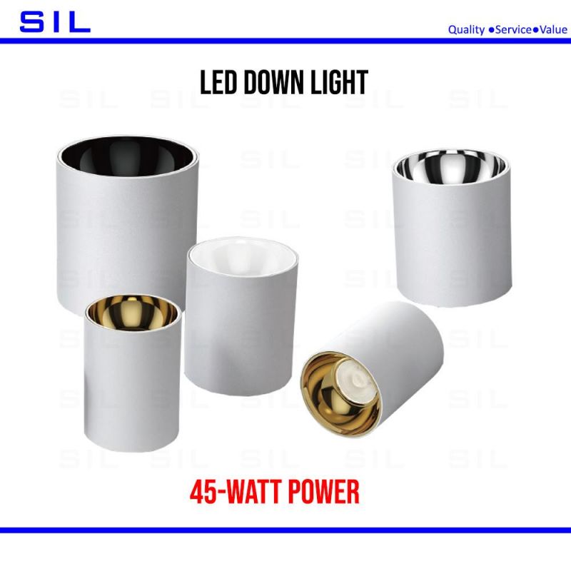 15W Waterproof Surface Mounted Downlight Square Down Light Black White Aluminum Spot Light for Hallway Corridor Gallery