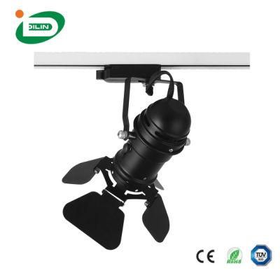 Adjustable Anti-Glare Studio LED Lighting Indoor GU10 Light Fixture Swiveling Commercial Stage Lighting