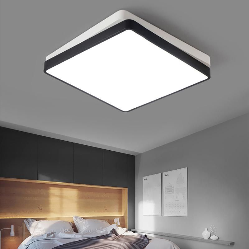 LED Masrer Bedroom Lamps Simple Style Square Ceiling Light