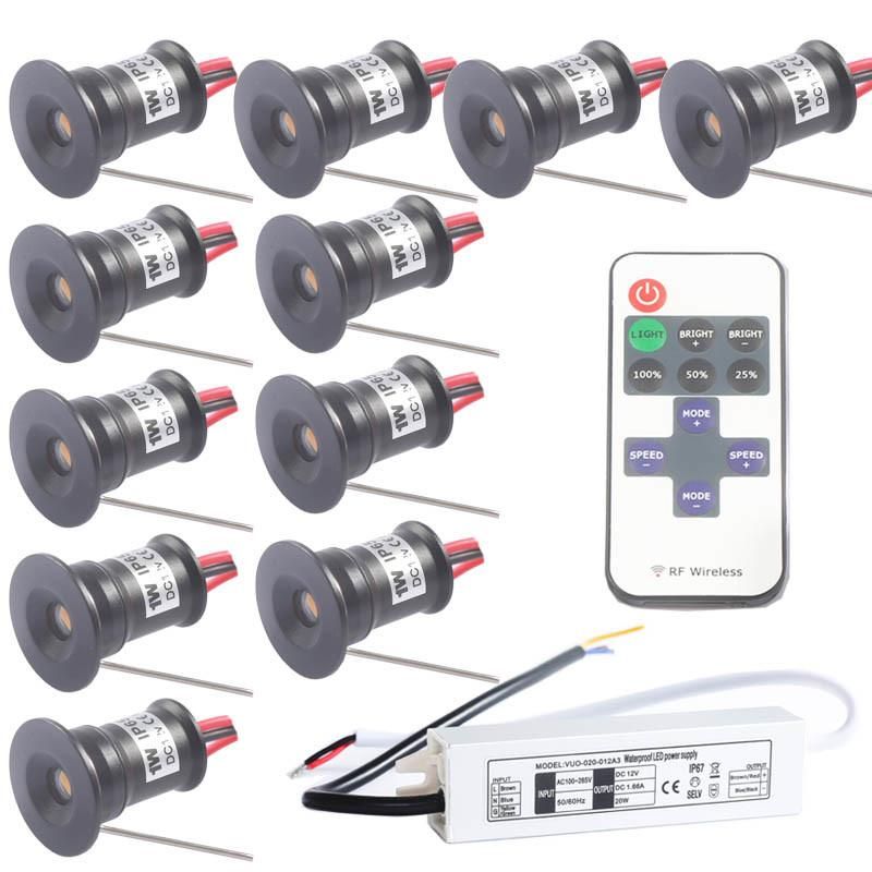 12V 1W IP65 Mini LED Bulb Spotlight 100lm 15mm Spot Lighting Kit Outdoor Garden Ceiling Lighting Lamp Stair Light
