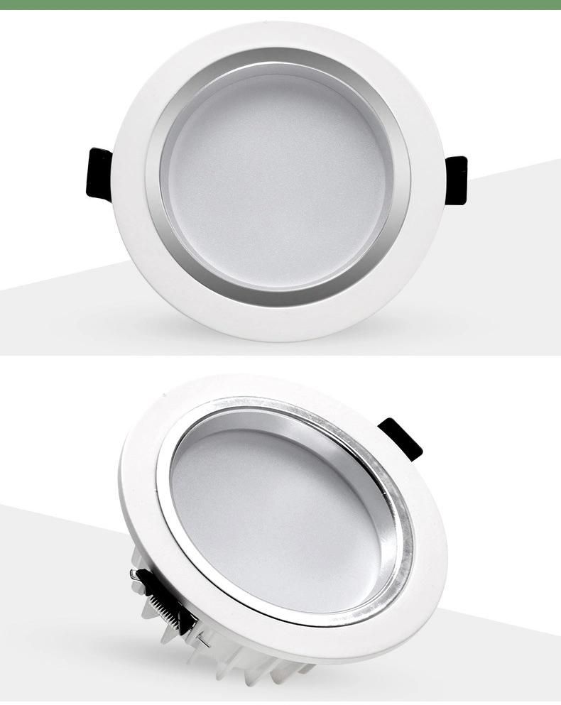 Wholesale 85-265V 220V 110V Round Recessed Downlights 8W 10W 12W 15W 18 Watt 18W LED Down Light in White