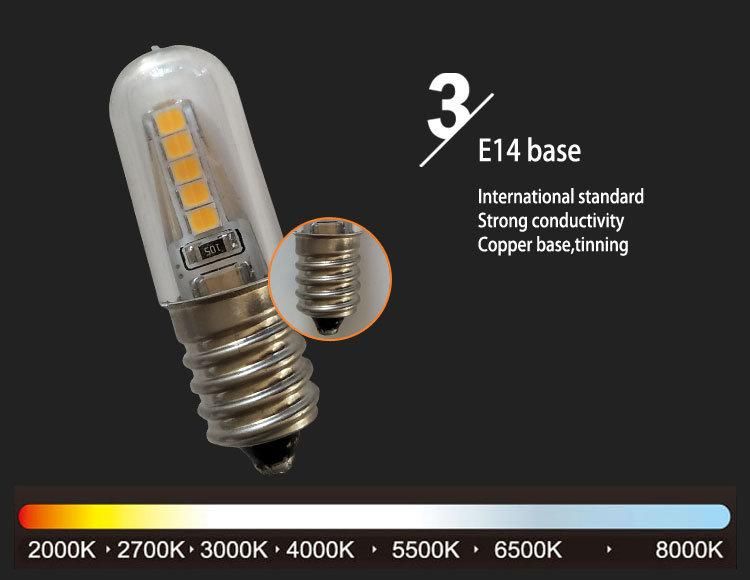 230V Edison Base High CRI 2W E14 LED Cool White Indicator Bulb