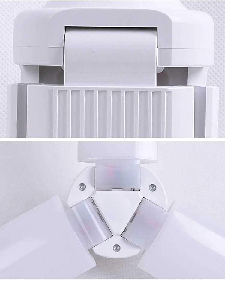 2 Leaves 36W Foldable Fan Blade LED Light Bulb Lamp