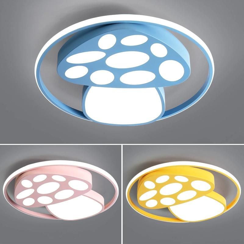 2022 New Design Mushroom Design Colorful LED Light Ceiling Lamp for Children Bedroom