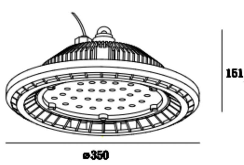 Competitive Price Long Life Lamp Industrial Warehouse Canopy Suspended Mining Heatsink Lights Supplies 50W 100W 150W 200W UFO LED High Bay Lighting