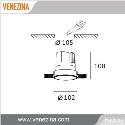 15W/20W IP44 COB LED Anti-Glare LED Spotlight Down Light